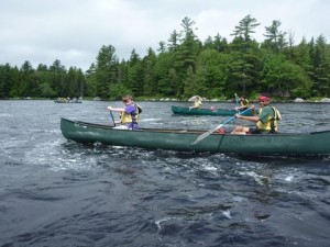 Boys canoeing 