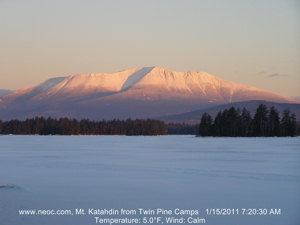 Mount Katahdin at sunrise