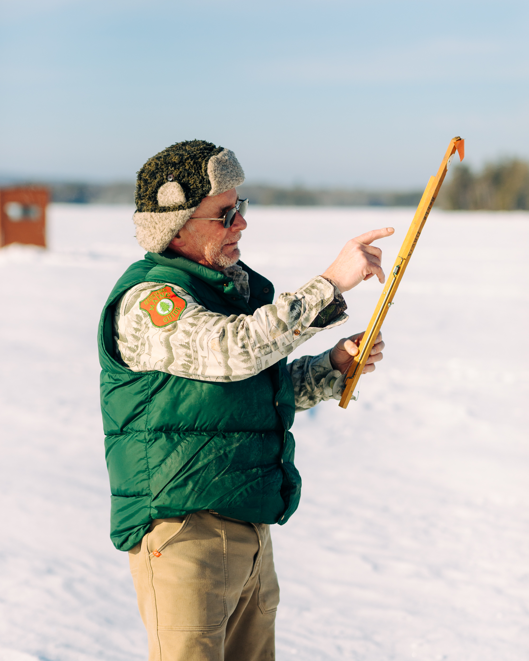 Ice Fishing on Millinocket Lake