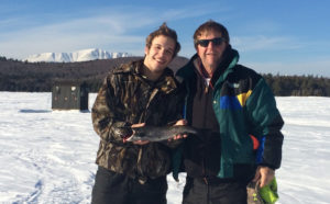 Father and son Ice Fishing at NEOC