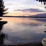 sunset over Millinocket Lake
