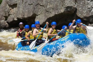 Our group rafting trips encourage leadership, teamwork and fun!