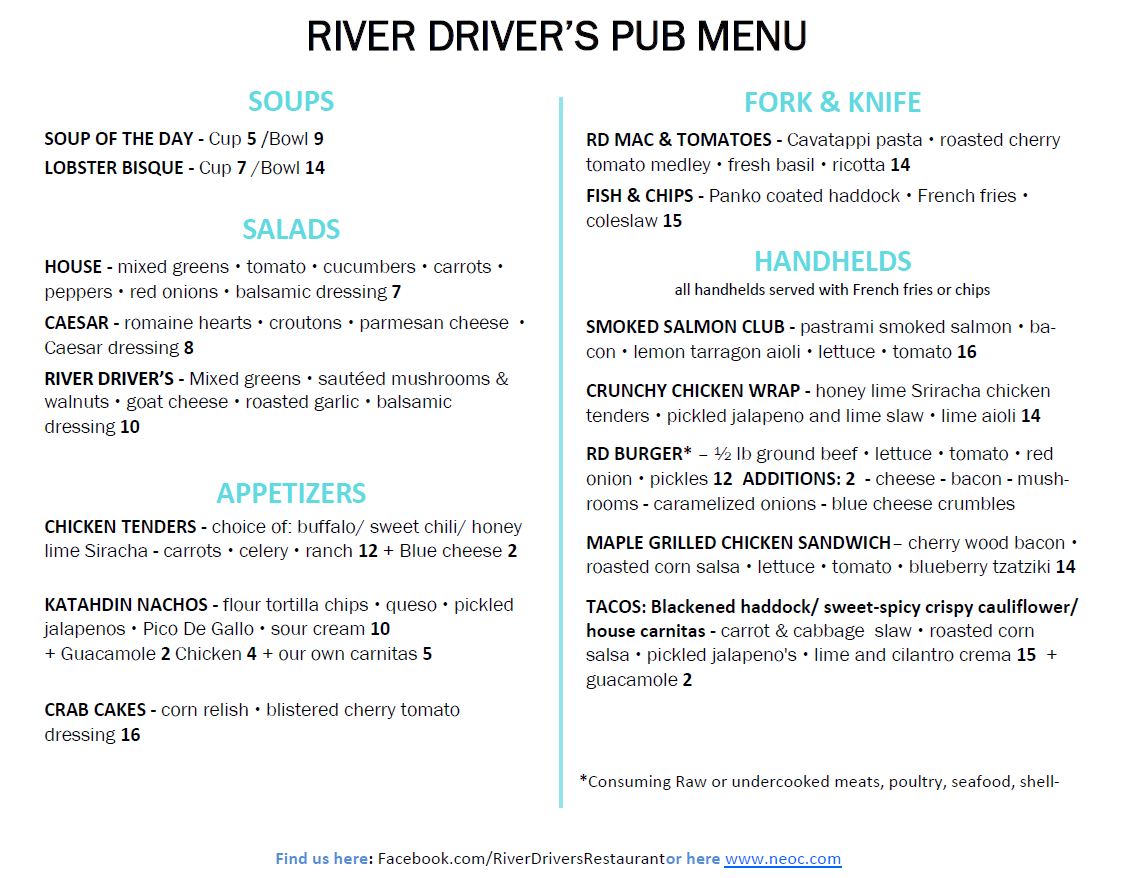 pub9.19 Fall Pub Menu