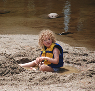 Anniesitsinsand Sand play at the slide